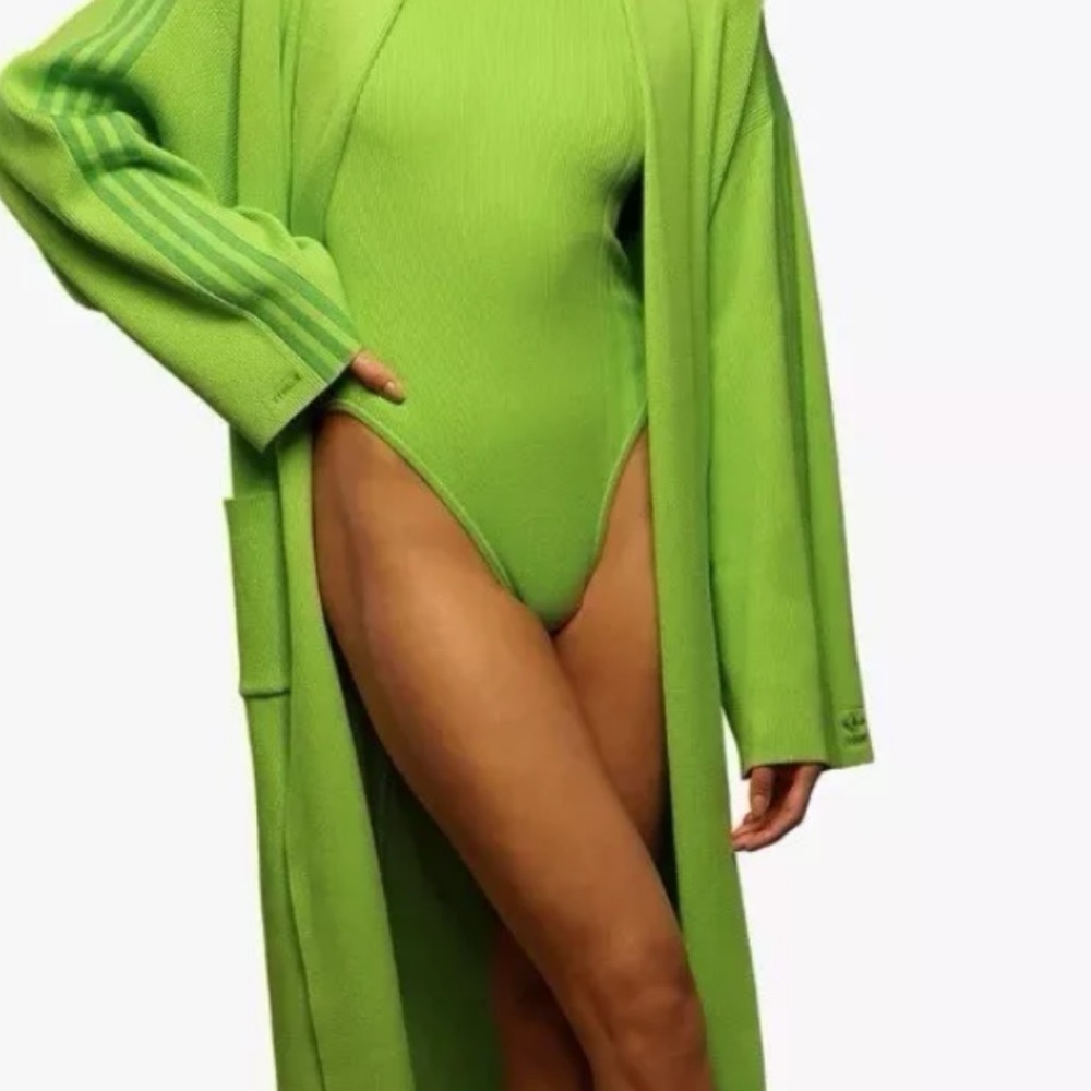 New Sz XL Women’s Adidas X Ivy Park Knit Robe Green Beyonce - Picture 12 of 12